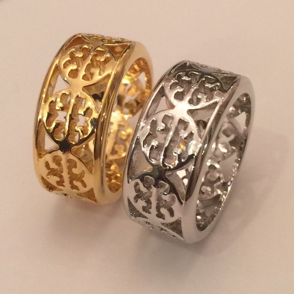 NEW Tory Burch Kinsley Logo Ring, Gold or Silver - Picture 6 of 8